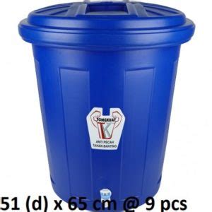 TONG AIR PLASTIK UKURAN 80 LITER + KRAN Dx & TUTUP