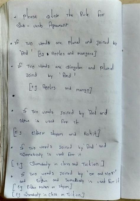 please give rules for following sub verb agreement , please guys don't ...