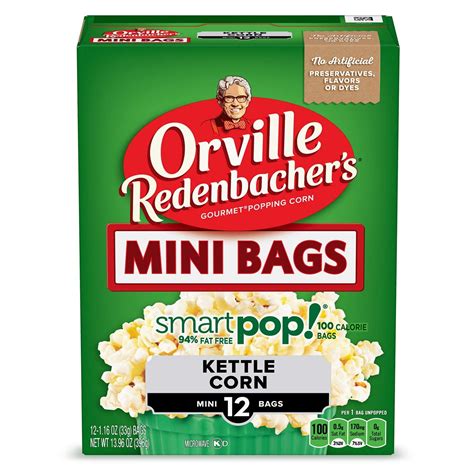Orville Redenbacher's SmartPop! Kettle Corn Popcorn, 1.16 Oz, 12 Ct ...