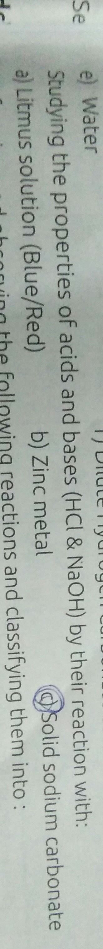 studying the properties of acid and base (HCL AND NAOH) BY thier ...
