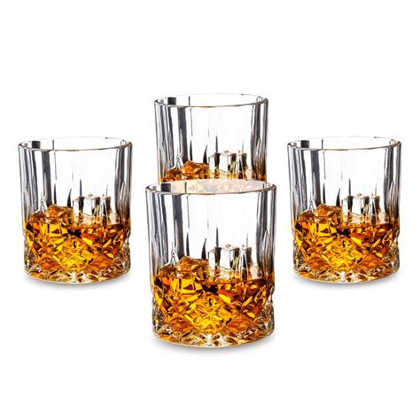 Whiskey Glasses 300ml/10oz Rock Glass Tumbler with Gift Box for Scotch ...