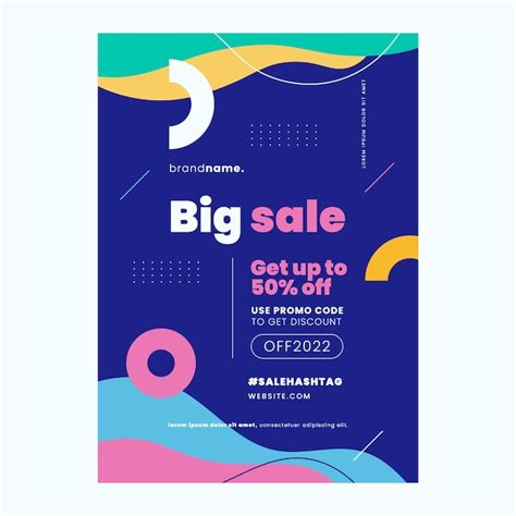 Flat abstract sale poster | Free Vector