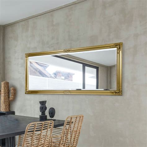 Gold Large Ornate Floor Mirror (160cm x 73cm) - Tremaine