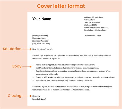 Cover Letter Format 的图像结果