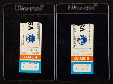Lot Detail - Edmonton Oilers 1982-83 Ticket Stub Collection of 26 ...