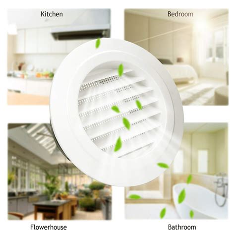 HG Power 6 Inch Round Air Vent ABS Louver Grille Cover White Soffit ...