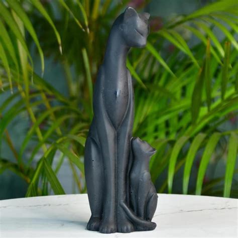 Buy SOWPEACE Black Resin Cat & Mom Online