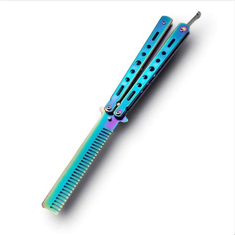 Buy Tianlu butterfly Knife No Edge Multi-color Decorative Metal Folding ...