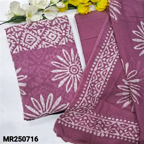 Buy Pastel Pink Batik Kota Cotton Salwar Material – Soft & Breathable ...