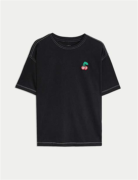 Buy Pure Cotton Embroidered T-Shirt (2-16 Yrs) at Marks & Spencer