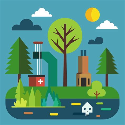 Industrial pollution and environmental contamination icon set | Premium ...