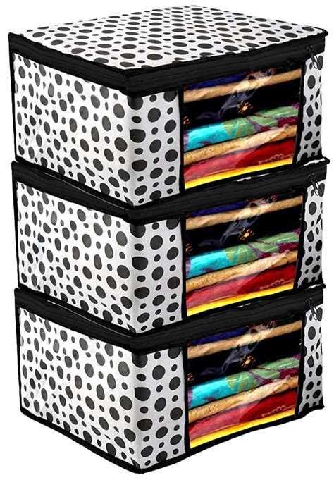 RUKHEBHA Printed Non Woven Fabric Saree Cover/Clothes Organiser For ...