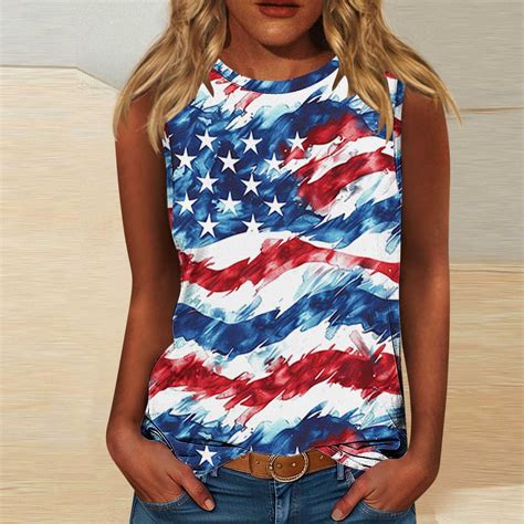 Hoshose Summer Women Patriotic Shirts 4th of July Shirts Independence ...