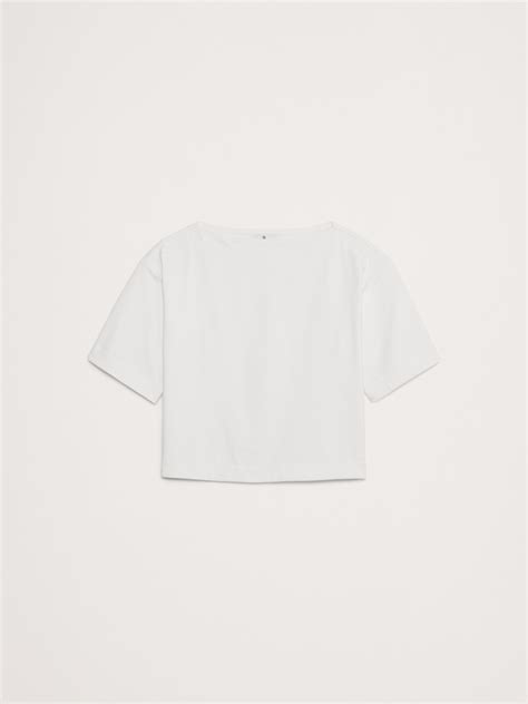 Cotton Boat-Neck T-Shirt | Banana Republic