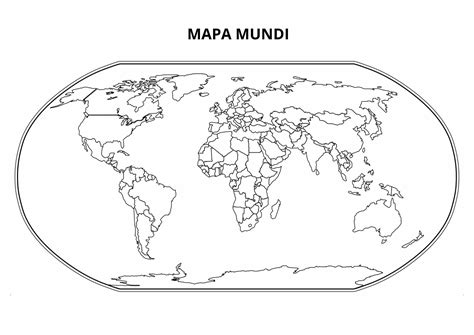 Mapa Mundi Continentes Para Colorir - REVOEDUCA