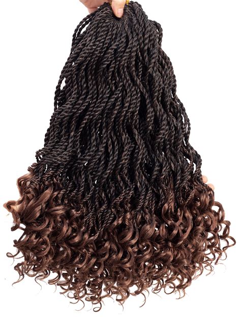 Buy Senegalese Twist Crochet Hair Wave Curly Synthetic Braiding Braids ...