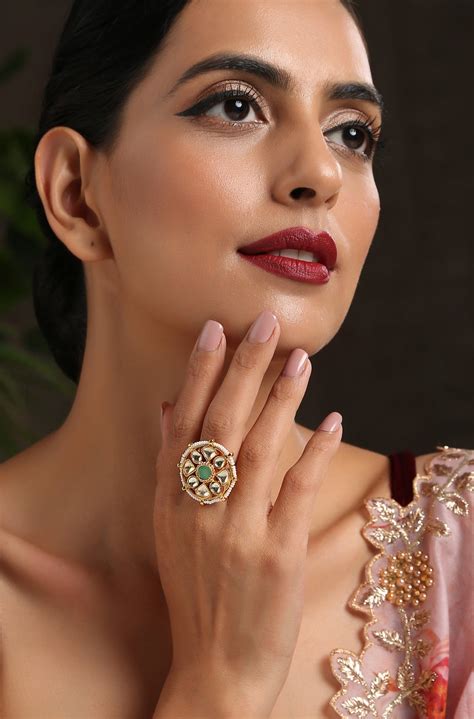 Ravera Kundan Floral Ring – Paisley Pop Shop