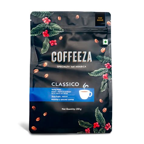COFFEEZA Classico Coffee | Fine Grind (Espresso & Moka Pots) | 100% ...