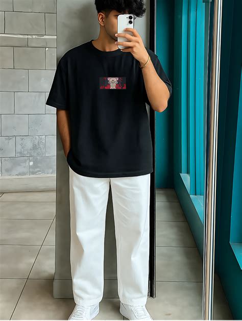 YUJI ITADORI EMBROIDERED OVERSIZED UNISEX TSHIRT – Label Bombae