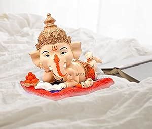 Buy Craftomanic® Handcrafted Resin Book Reading Lord Ganesha with ...
