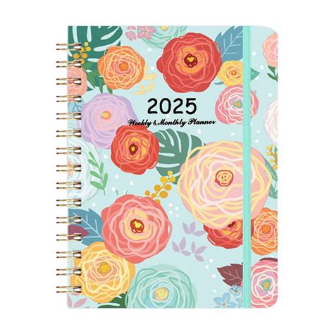Ganfancp 2025 Agenda Semanal y Mensual Personalizada Flower Schedule ...