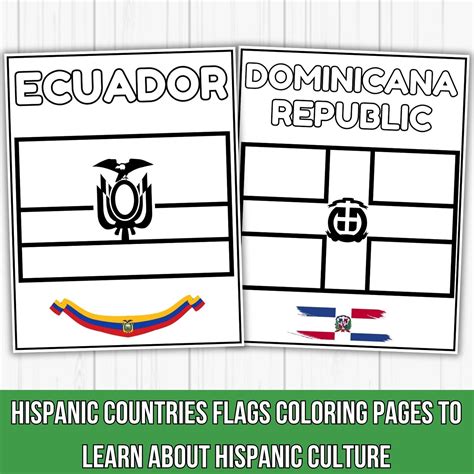 Spanish Speaking Countries Flags Coloring Pages [2025]