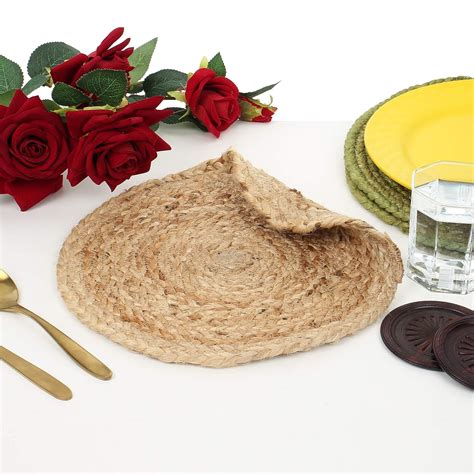 Buy Habere India-All the Cultures Fabricating India Round Jute Place ...