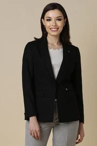 Allen Solly Solid Single Breasted Formal Women Blazer - Buy Allen Solly ...