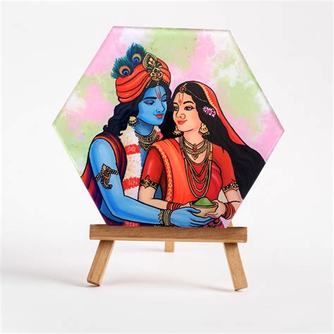 Radha Krishna Original Glass Painting – Paintellectual Priya