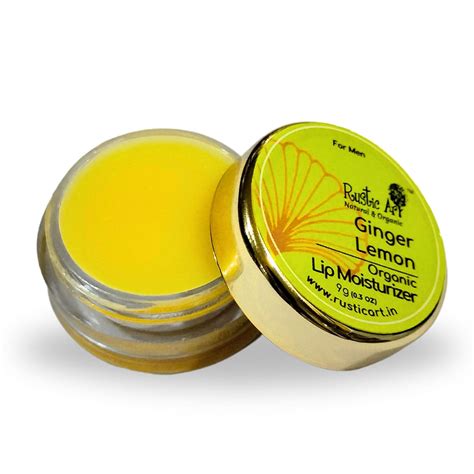 Rustic Art Organic Ginger Lemon Lip Balm | Vegan | Nourishing ...