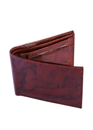 Buy Taws & Timber Pure Leather Textured Bi-Fold Wallet for Mens (Brown ...