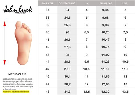 Tabla De Conversión De Tallas De Zapatos Equivalencia De Tallas