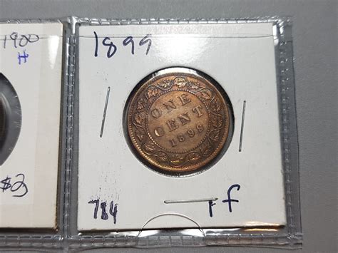 LOT OF 3 LARGE ONE CENT COINS (CANADA) *1899, 1900, 1901* - Schmalz ...