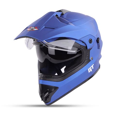 Steelbird GT Off Road ISI Certified Motocross Double Visor Full Face H ...
