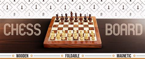 BCBESTCHESS Wooden Handcrafted Foldable Magnetic Chess Board Set