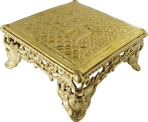 Shriram Traders Brass Chowki for Religious Idols/ Decorative Showpiece ...