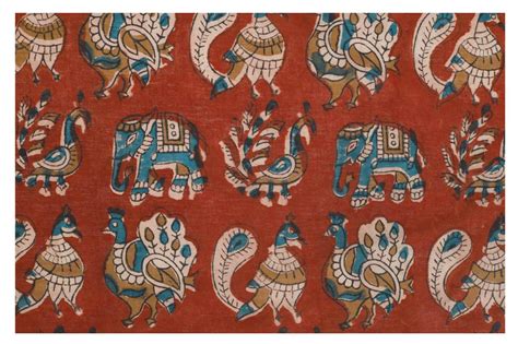 Handicraft-Palace Elephant Peacock Printed Garment Running Fabric Dress ...