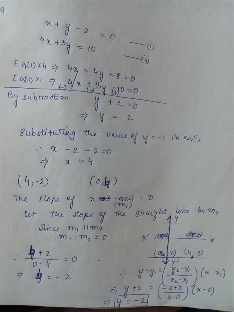 Find the equation of the line parallel to theX-axis and passing through ...