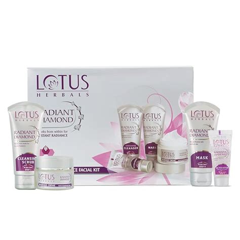 Lotus Herbals Radiant Diamond Cellular Radiance 5 In 1 Facial Kit ...