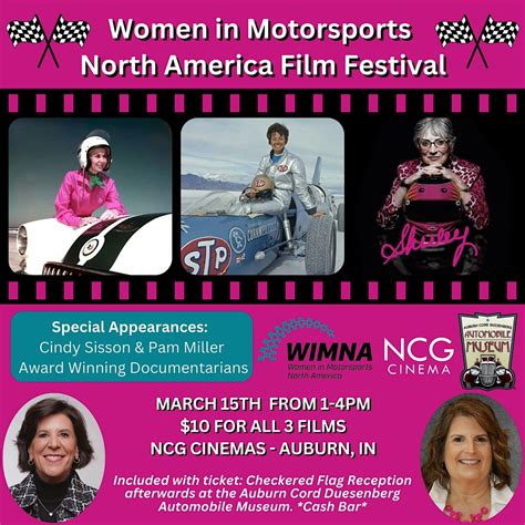 Women In Motorsports North America Film Festival, NCG Cinemas - Auburn ...