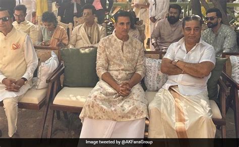 एक ही शादी में पहुंचे कमल हासन, अक्षय कुमार, आमिर खान और मोहनलाल, जयपुर ...