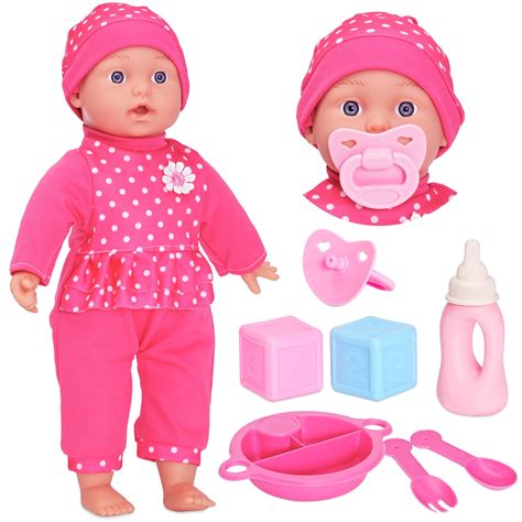 Molly Dolly Baby Doll Set - Soft Talking Doll With 2 Outfits ...
