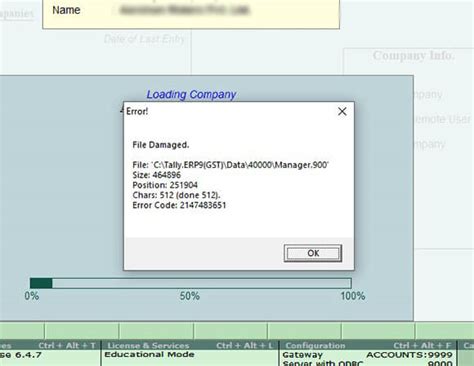 Corrupted Tally Files Repair Services - Upload and Repair