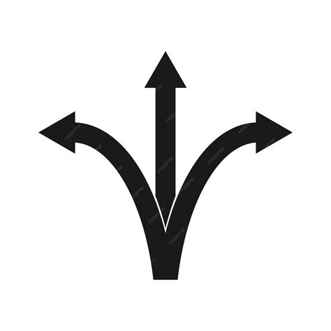 Três setas apontando | Vetor Premium