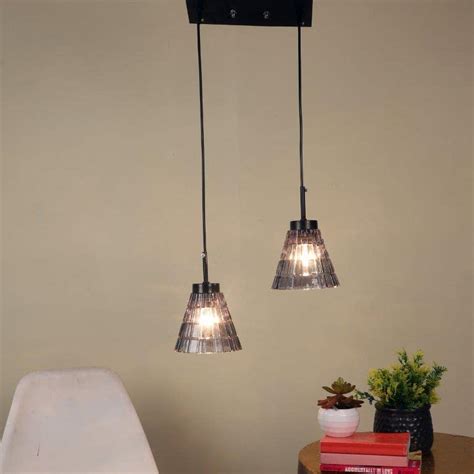 ELIANTE Smoky Black Iron Cluster Hanging by Jainsons Lights - Js-10024
