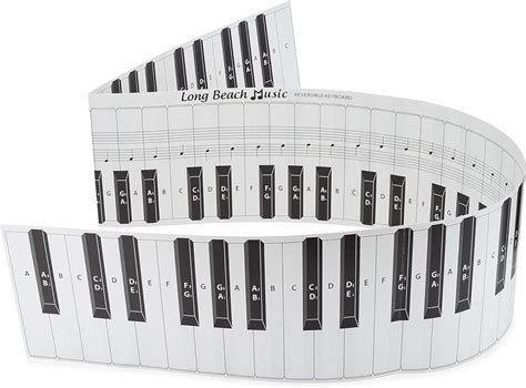 LongBeachMusic Practice Keyboard & Note Chart for Behind the Piano ...