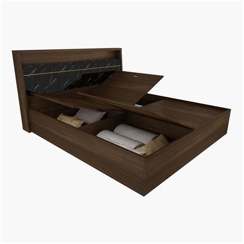 Buy Noir Novelty Oliver King Size Bed with Box Storage - 193 x 219 cm ...