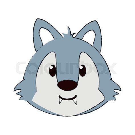 Cute wolf cartoon | Stock vector | Colourbox