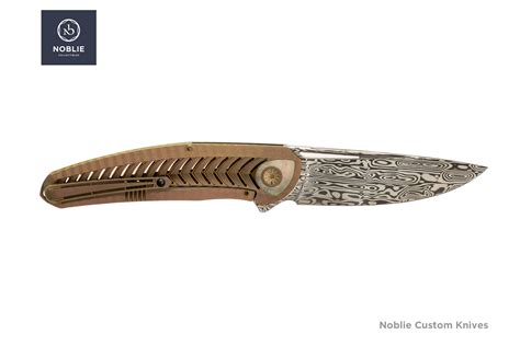 Chevron Folder Custom Pocket Knife by Lesbar Damasteel