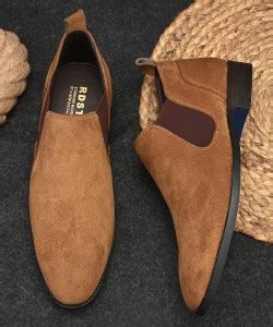 Roadster Men Tan Faux Leather Casual Slip On Chelsea Boots Corporate ...